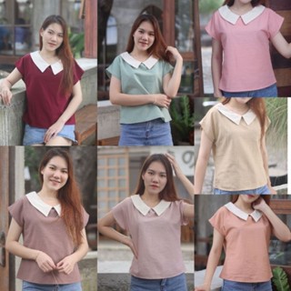 🎋สินค้าใหม่ 36 38 40  เสื้อผ้าฝ้ายมินิมอล สีพาสเทล ถ่ายจากเชียงใหม่.. มีบริการเก็บปลายทาง