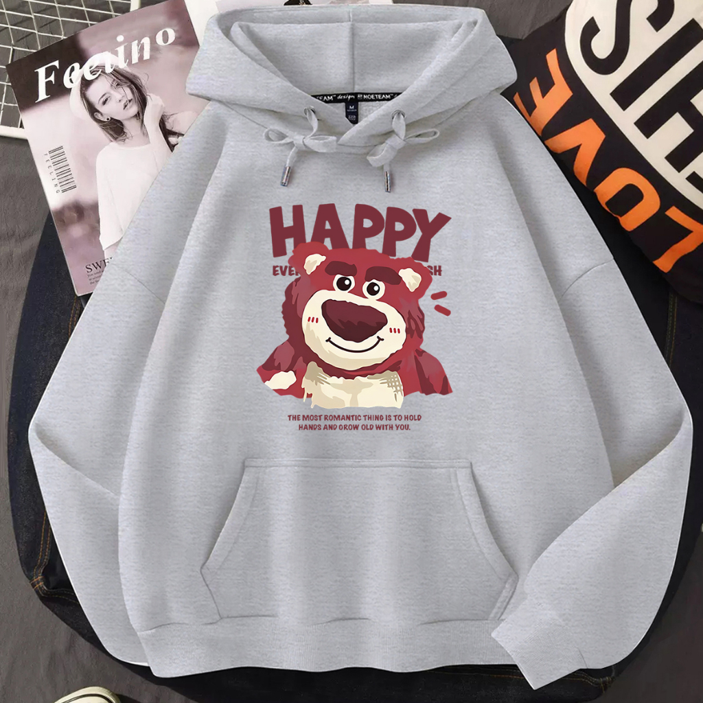 L461 เสื้อฮู้ดลายแฟชั่นสวยน่ารัก.เสื้อแขนยาว.มี7สีหลายไซส์(S-3XL)