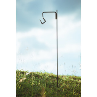 MS02 : เสาตะเกียง CampingCrafts ( Size S ) เสาแขวนตะเกียง เหล็กดัด  เสาปักลงดิน Camping Folding Lamp Post Pole Portable