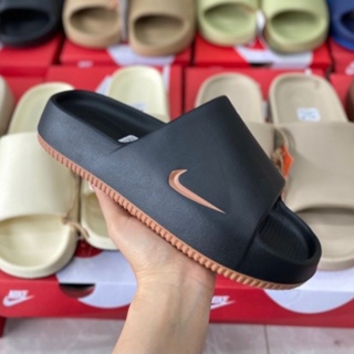 📌นำเข้า✔️มีใบเซอร์📌 รองเท้า Nike Calm Slide 🌟ผิวหยาบ พื้นโลโก้ มีป้ายCODE นิ่ม มาแรง🔥2023 รองเท้าแตะผู้ชาย