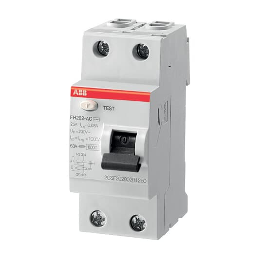 ABB เมนเบรกเกอร์กันดูด RCCB 2P FH202