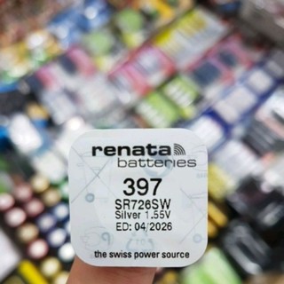 ถ่านกระดุม Renata 397, SR726SW  1.55V จำนวน 1ก้อน ของใหม่ ของแท้