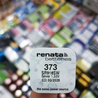 ถ่านกระดุม Renata 373, SR916SW  1.55V จำนวน 1ก้อน ของใหม่ ของแท้