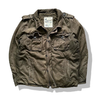 American Eagle Brown Military Jacket รอบอก 48”