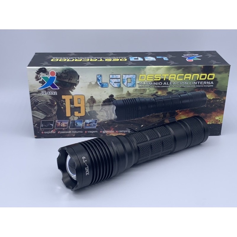 ไฟฉาย Ultrafire JX-8892 LED XML T9 Power 58000W ไฟฉายแรงสูง ส่องระยะไกล ซูมแสงได้ ไฟฉาย led