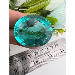 Lab Paraiba 26x32 mm weight 76 carats