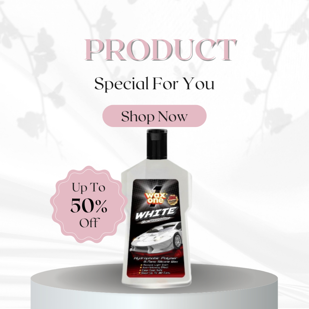 Wax One White Car Wash & Wax (เหมาะสำหรับรถสีขาวและสีอ่อน)