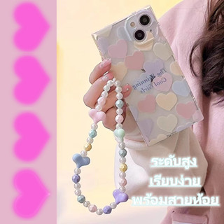 😍👉🏼NEW👈🏼😍เคสไอโฟน11 เคสกันกระแทก Case iPhone 14 13 12 Pro Max รูปหัวใจy2k เรียบง่าย ระดับสูง พร้อมสายห้อย เคส for iPhone