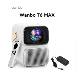 Wanbo T6 Max projector โปรเจ็กเตอร์ โปรเจ็กเตอร์อัจฉริยะ 650ANSI 1080P Andriod 9.0 แบตเตอรี่ในตัว โฟกัสอัตโนมัติ