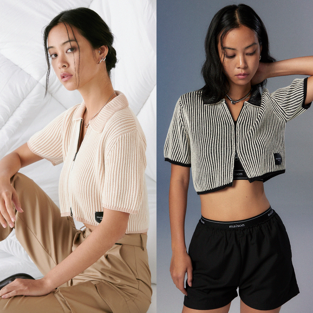 maison KEEPS | Rays Knitted Cropped Blouses เสื้อไหมพรม ครอป
