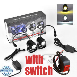 *ล็อตใหม่* ไฟสปอร์ตไลท์ LED Mini Driving Light 1คู่ มีพัดลมระบายความร้อนในตัว ไฟสองสี ขาว-เหลืองรุ่นมีไดเวอร์(สวิตช์ฟรี)
