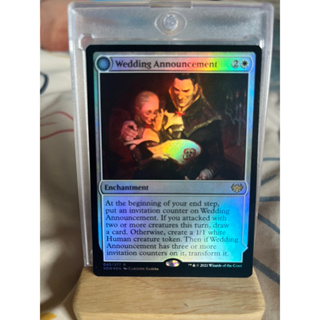 การ์ด MTG Wedding Announcement Foil White Magic the gathering EDH รุ่น VOW สภาพ Nm