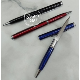 ปากกามีด ปากกาตัดกระดาษได้ ใช้เขียนประกอบกิจการ หมึกสีดำ ปากกาอเนกประสงค์ ช่อนมีดได้
