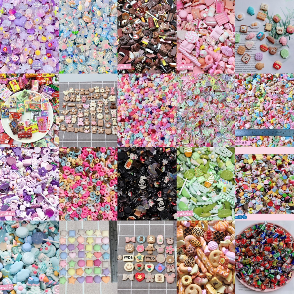 10 ชิ้น/ถุง เรซิ่นตกแต่ง diy  ติดหลังโทรศัพท์ ตกแต่งเคสมือถือ กิ๊บติดผม มีหลายโทนสี  เครื่องประดับต่างๆ งานDIY