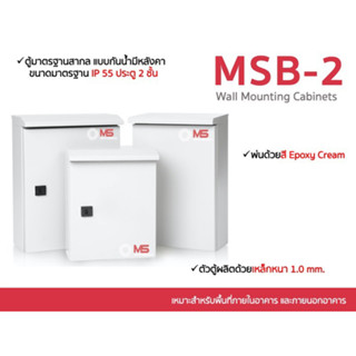 ตู้ไฟสวิทช์บอร์ด MSB-1  ประตู 2 ชั้น ฝาทึบ มีหลังคา ตู้คอนโทรล ตู้ควบคุมไฟฟ้า รุ่น FT-MS-MSB-1