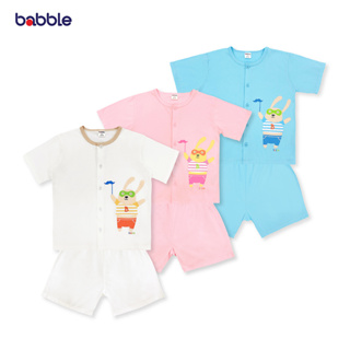 [New Arrival] BABBLE ชุดเด็ก ชุดเซตเด็ก แขนสั้นขาสั้น อายุ 3 ปี ถึง 11 ปี คอลเลคชั่น Chubby (สีฟ้า,สีออฟไวท์,สีชมพู) (BSS)