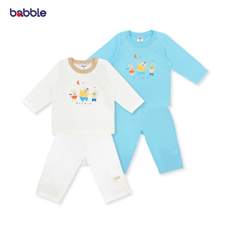 [New Arrival] BABBLE ชุดเด็ก ชุดไปเที่ยวเด็ก แบบแขนยาวขายาว อายุ 6 เดือน ถึง 2 ปี คอลเลคชั่น Chubby (สีฟ้า,สีออฟไวท์) (BSL)