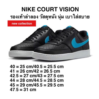 Nike Court Vision Low Next Nature DH2987 ผู้ชาย สีดำ/น้ำเงิน