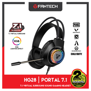 FANTECH รุ่น HG28 หูฟังเกมมิ่ง ระบบ Surround 7.1 หูฟัง Headset Gaming มีไมโครโฟน ไฟ RGB สำหรับเกมแนว FPS, MMORPG, MOBA