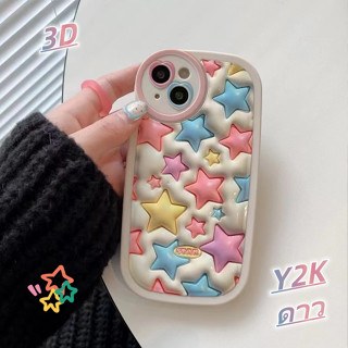 😍👉🏼NEW👈🏼😍เคสไอโฟน11 เคสกันกระแทก Case iPhone 14 13 12 Pro Max ดาว y2k 3D เคส for iPhone 13