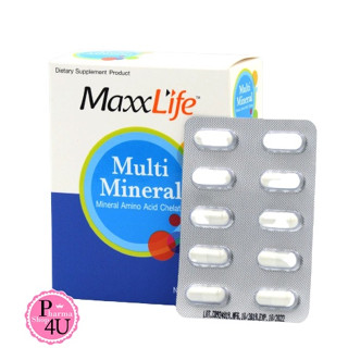 MaxxLife Multi Mineral อาหารเสริมวิตตามินรวมบำรุงร่างกาย 30 เเคปซูล (1 กล่อง) #9382