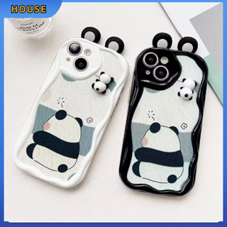 💲คูปองเคลม💲เคสไอโ case for iphone 11 12 หมีแพนด้า เคส 15 14 13 12 11 pro max วัสดุซิลิโคน ป้องกันการตก นุ่มและทนทาน