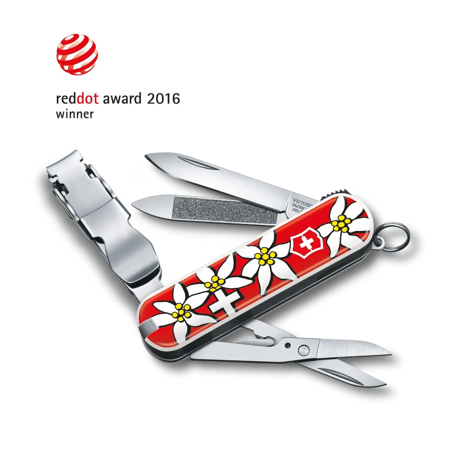 Victorinox Nail Clip 580 Edelweiss - Small Pocket Knife with Nail Clipper (0.6463.840) | ตัดเล็บ มีดพับสวิส ที่ตัดเล็บ