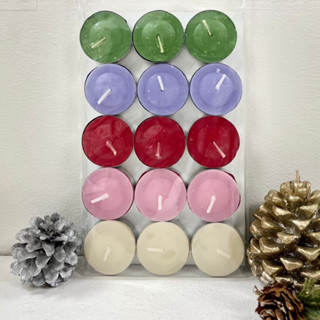 เทียนหอมทีไลท์ 15ชิ้น/แพ็ค. คละกลิ่น Tealight  candles 15 pcs/pack.