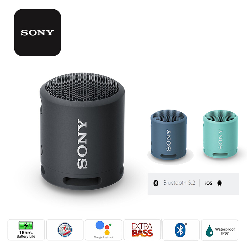 ลำโพงบลูทูธแท้ Sony SRS-XB13 ลำโพง เบสหนักๆ Portable Bluetooth Speaker with Mic Power Bass