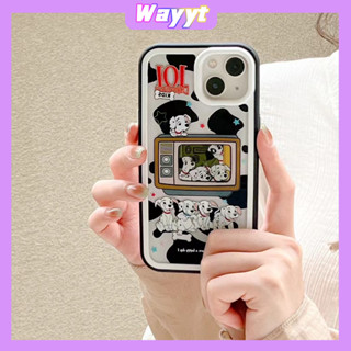 💖จัดส่ง24ชม💖iPhone 14 13 12 11 Pro Max เคส for เคสไอโฟน11 น่ารัก บางเบาพกพาง่าย การ์ตูน ดัลเมเชี่ยน แฟชั่น สองชั้น Case