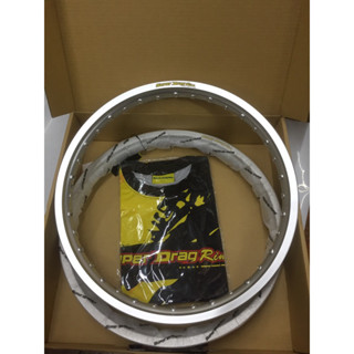 วงล้อ SUPER DRAG RIM รุ่นStreet 1.4ขอบ17 (2วง)ขอบเรียบ สีเงิน(SD1417SI)