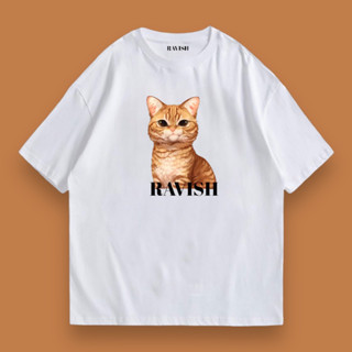 เสื้อยืดสกรีนลายแมว ravish 🐱