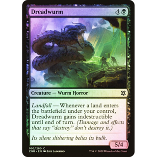 [MTG] Dreadwurm [ZNR] [BLACK] [COMMON] [FOIL] [ENG] (การ์ดเมจิค / Magic the Gathering)