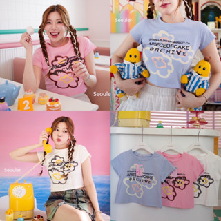 (SL) Spring Flower crop tee 🌸 เสื้อครอป ผ้าคอตตอนนุ่มนะค่า ใส่สบาย ทรงเบสิค สกรีนบนเนื้อผ้าอย่างดี