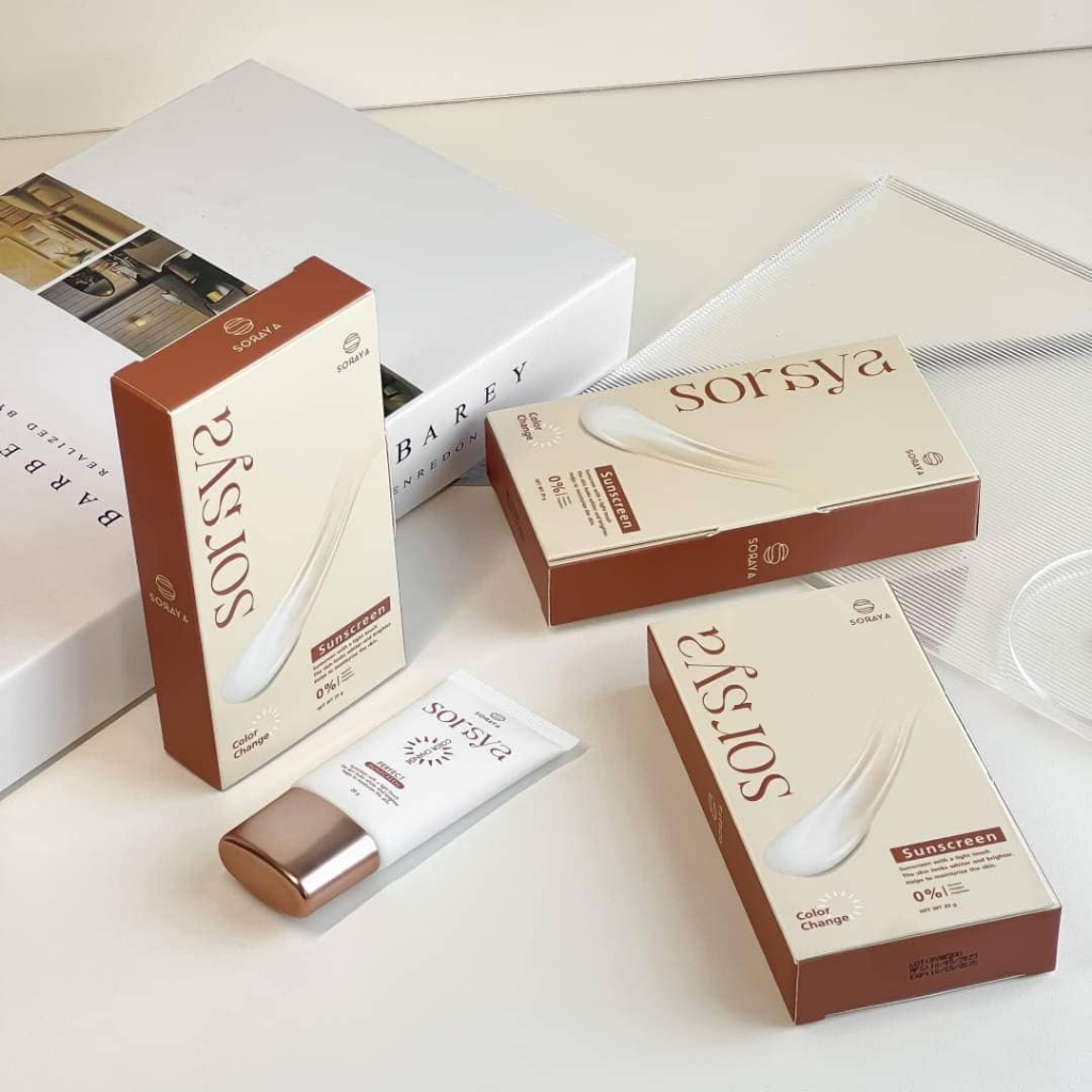 🌤️ กันแดดโสรญา พร้อมส่ง กันแดดเปลี่ยนสีของแท้ 100% SORAYA