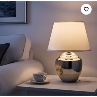 IKEA  RICKARUM ริคเกรุม โคมไฟตั้งโต๊ะ, สีเงิน, 47 ซม.