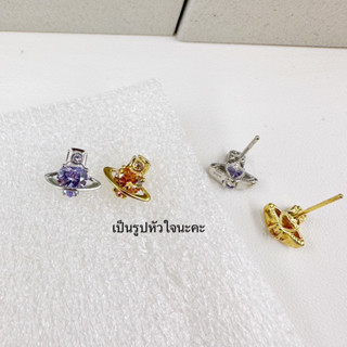 Vivienne Westwood earrings leonor ไซส์เล็ก น่ารัก วิเวียน ต่างหู จิ๋ว น่ารักมาก ของแท้ สีเงิน สีทอง มินิมอล