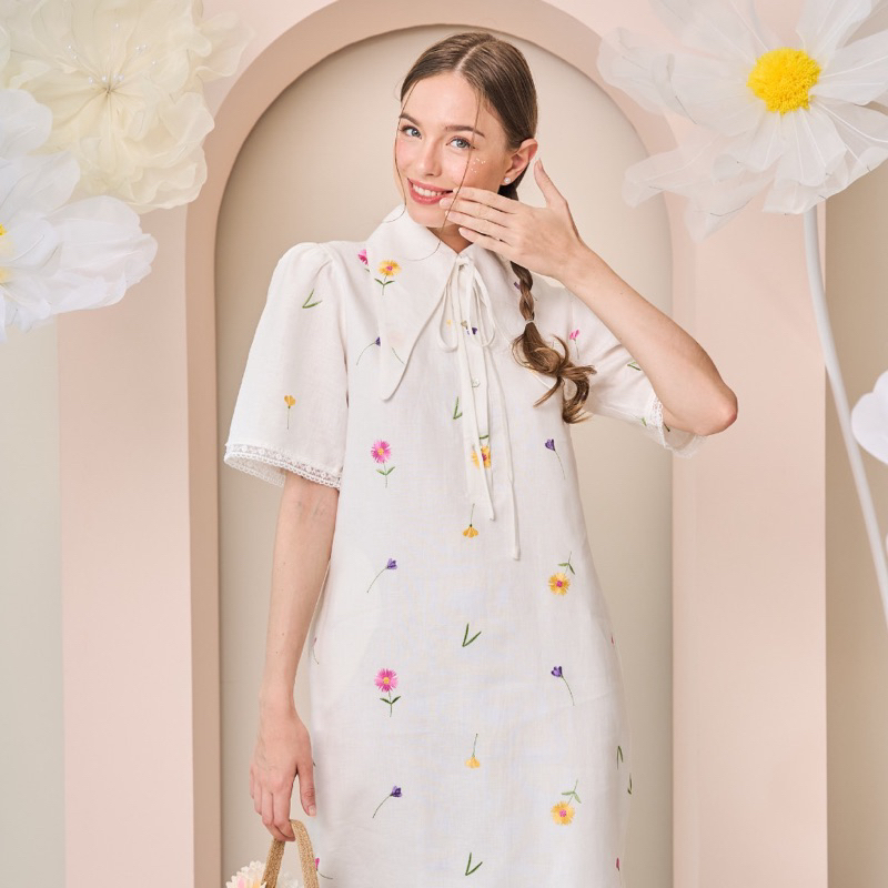 *New* Linenne Studio : Camellia Polo Dress เดรสทรงโปโลผ้าลินิน