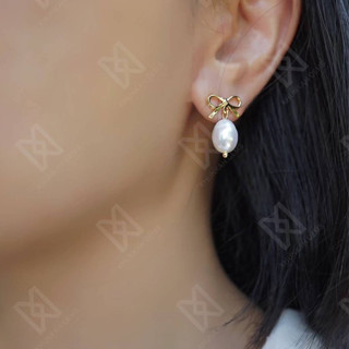 ตุ้มหุมุกแท้ อะไหล่เคลือบ14k เกรดพรีเมียม