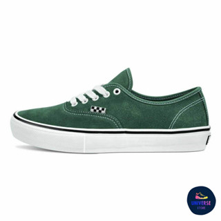 [ของแท้ ส่งฟรี จากไทย] VANS SKATE AUTHENTIC - JUNGLE GREEN/WHITE