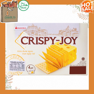 Mayora Crispy Joy บิสกิตรสชีส ตรา คริสปี้ จอย 39 กรัม x 4 ซอง (156 กรัม) แครกเกอร์รสชีส กรอบ อร่อย