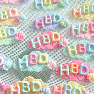 Madame Sugar: น้ำตาลกัมเพส ”ป้ายHBD” ปัดเงาวิ้งๆ เลือกสีได้ 🎂: มาดามซูการ์