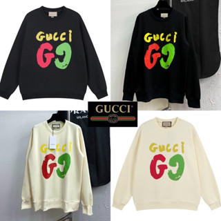 GUCCI LONG SLEEVE SHIRT UNISEX 💚❤️💚 เสื้อแขนยาว สเวตเตอร์ GUCCI Hiend 1:1 Cotton 💯