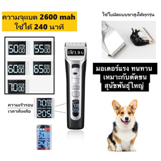 ปัตตาเลี่ยนตัดขนสุนัขไร้สาย รุ่นยอดฮิต มอเตอร์แรงถึง 7000รอบต่อนาที มีจอแสดงผล