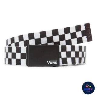 [ของแท้ ส่งฟรี จากไทย] VANS DEPPSTER II WEB BELT - BLACK-WHITE