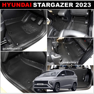 พรมรถยนต์ HYUNDAI STARGAZER 2023 ยางปูพื้นรถยนต์ ฮุนได สตาร์เกเซอร์ พรมกระดุมเล็ก เข้ารูป เต็มคัน