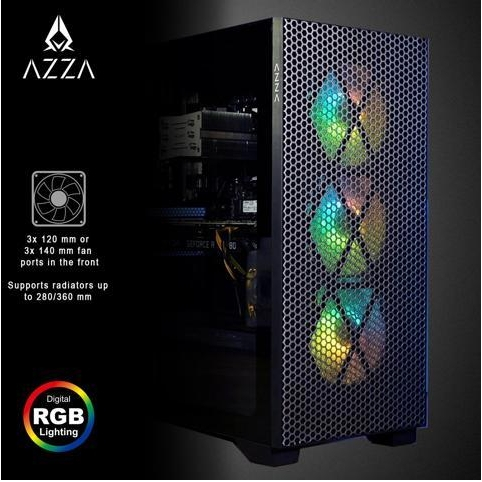 AZZA CSAZ-450 HIVE ATX Mid Tower Gaming Case สินค้ารับประกัน 1 ปี