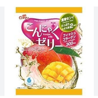 เจลลี่กลิ่นมะม่วง KONJAC JELLY MANGO 16 กรัม X 6 ชิ้น (YUKIGUNI AGURI BRAND) 6PC