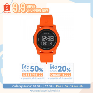 Nixon Disk รุ่น NXA13705194-00 นาฬิกาข้อมือผู้ชาย/ผู้หญิง สายซิลิโคน Orange / Negative หน้าปัด 39 มม.