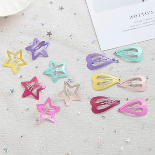1บาท❤พร้อมส่ง-กิ๊บติดผมหน้าม้า,โลหะ,รูปดาวห้าแฉก,น่ารัก,สําหรับเด็กผู้หญิงCODเก็บเงินปลายทาง